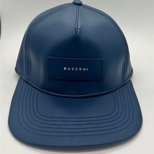 Buscemi Leather Hat in Blue